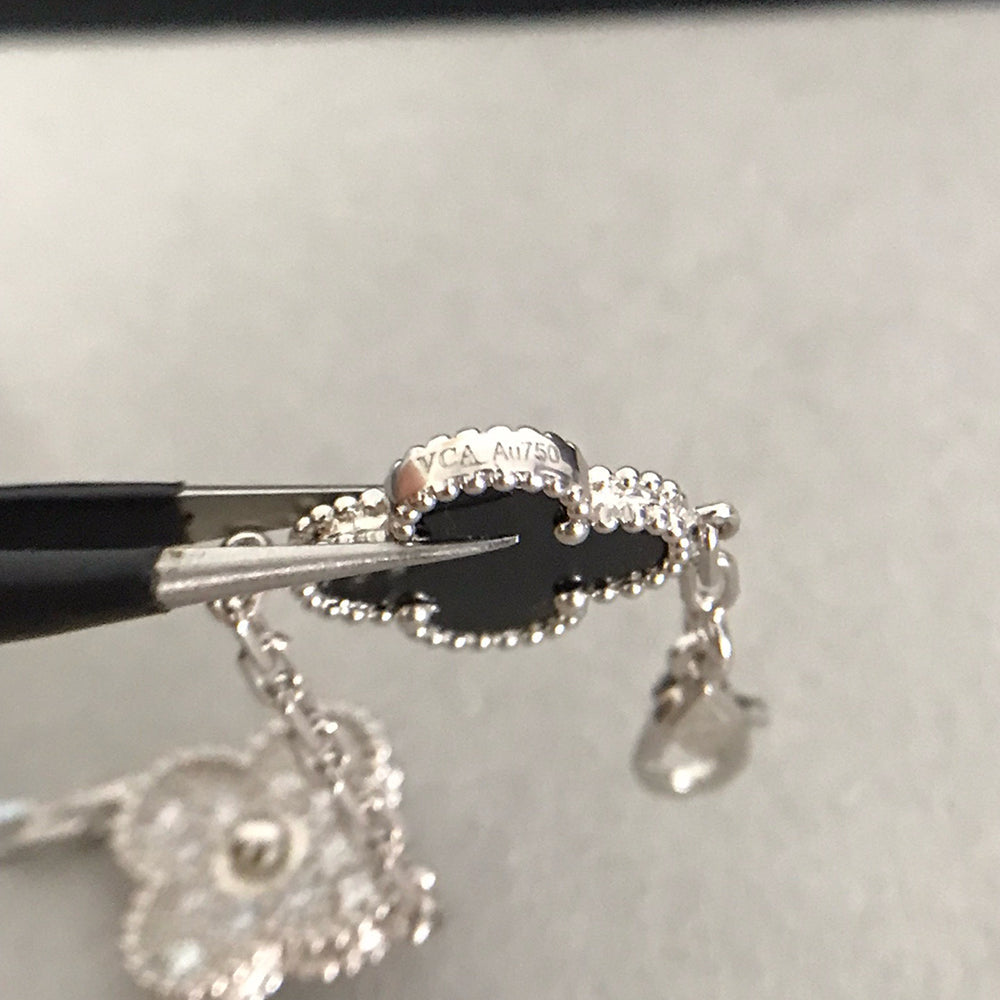 [Marin-Jewelry] CLOVER 5 MOTIF ONYXS BRACELET COLLECTION