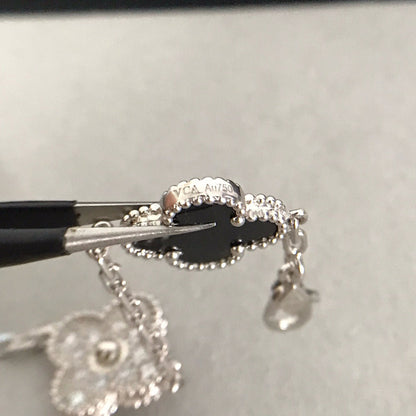 [Marin-Jewelry] CLOVER 5 MOTIF ONYXS BRACELET COLLECTION