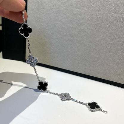 [Marin-Jewelry] CLOVER 5 MOTIF ONYXS BRACELET COLLECTION