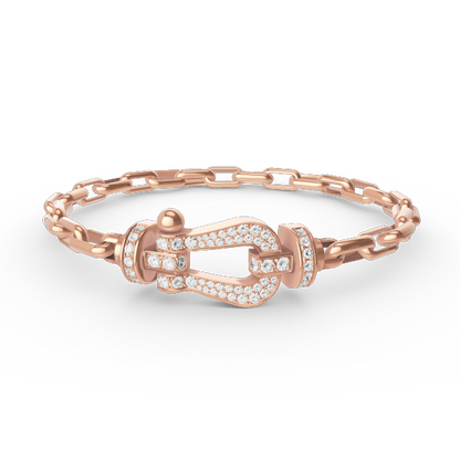 [Marin-Jewelry]FORCE LARGE HORSESHOE CLASP  METAL BRACELET