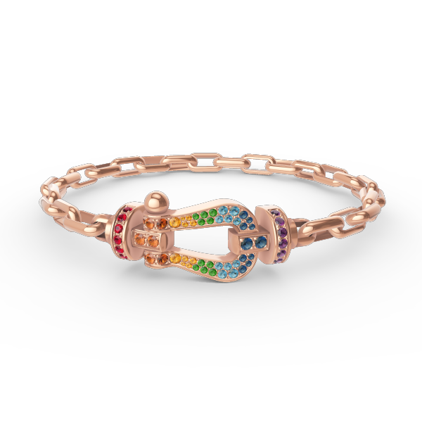 [Marin-Jewelry]FORCE LARGE HORSESHOE CLASP  METAL BRACELET