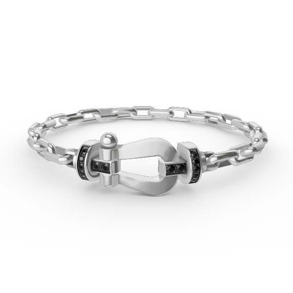 [Marin-Jewelry]FORCE LARGE HORSESHOE CLASP  METAL BRACELET