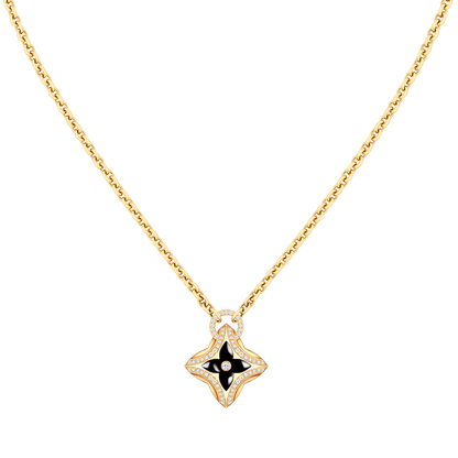 [Marin-Jewelry]STAR PEDANT PINK GOLD DIAMOND NECKLACE
