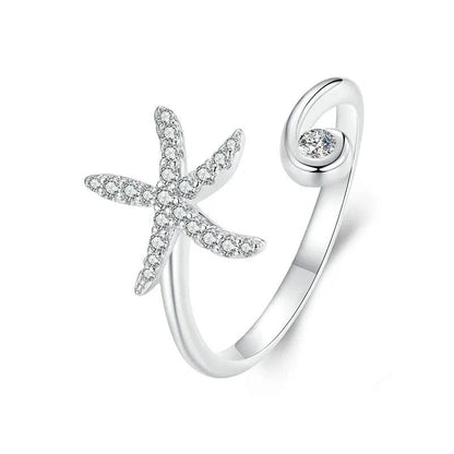 Bague ajustable Étoile de mer simple