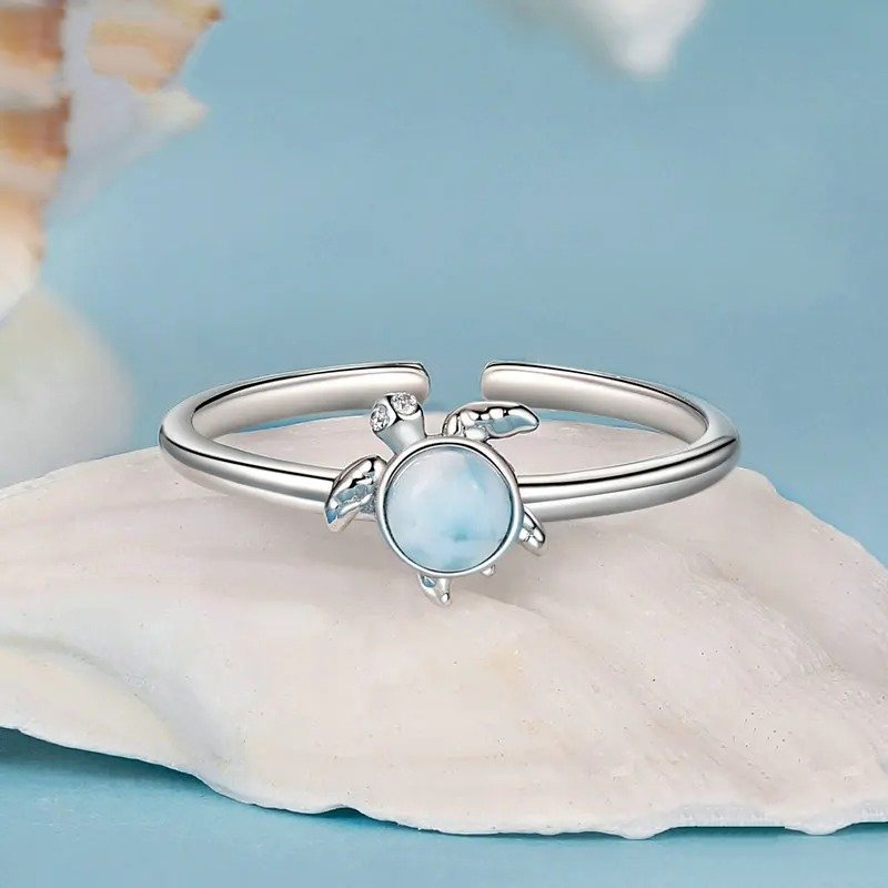 Bague ouverte tortue de mer Bague ajustable tortue de plage