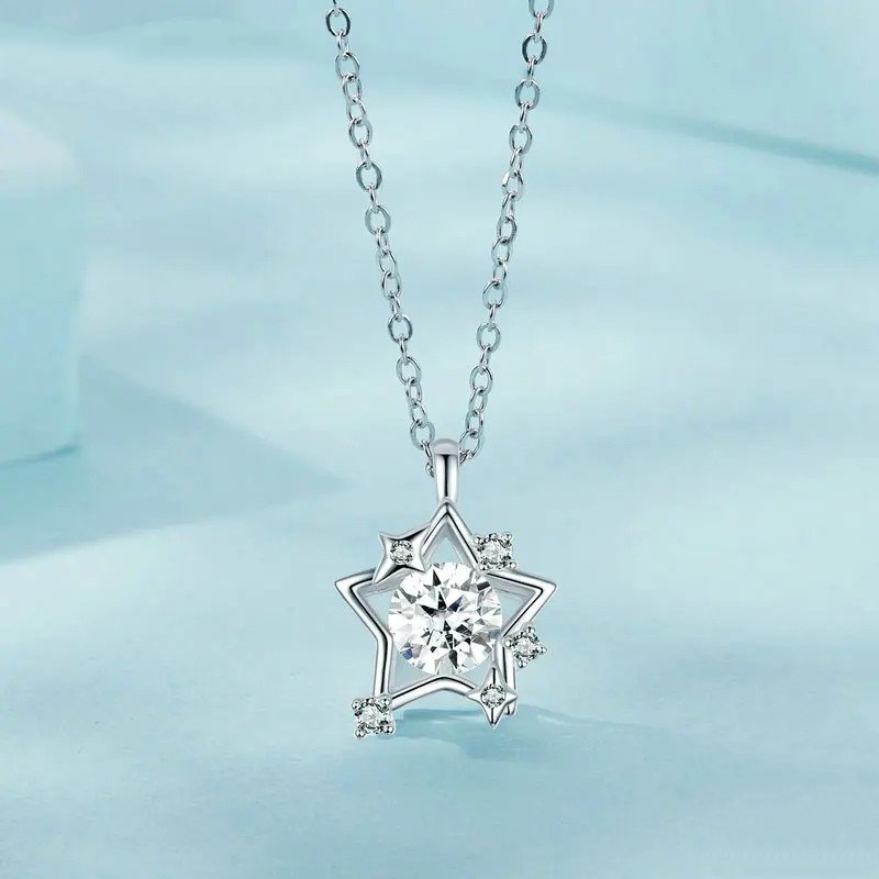 Collier pendentif étoile brillante