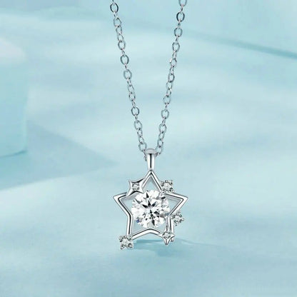 Collier pendentif étoile brillante