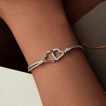 Bracelet Chaîne Fine Maillons Corde Gris pour Femmes Adolescentes
