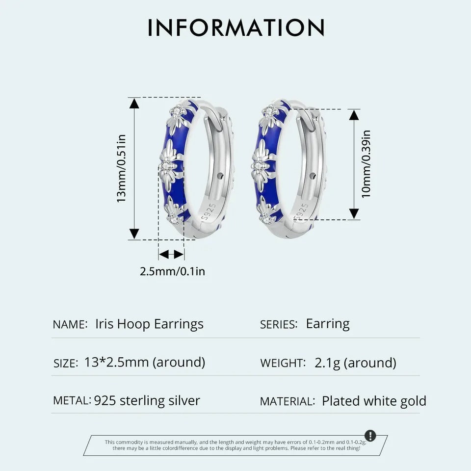 Boucles d'oreilles créoles « Amour Infini » plaqué or blanc, légères, pour cartilage