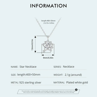 Collier pendentif étoile brillante
