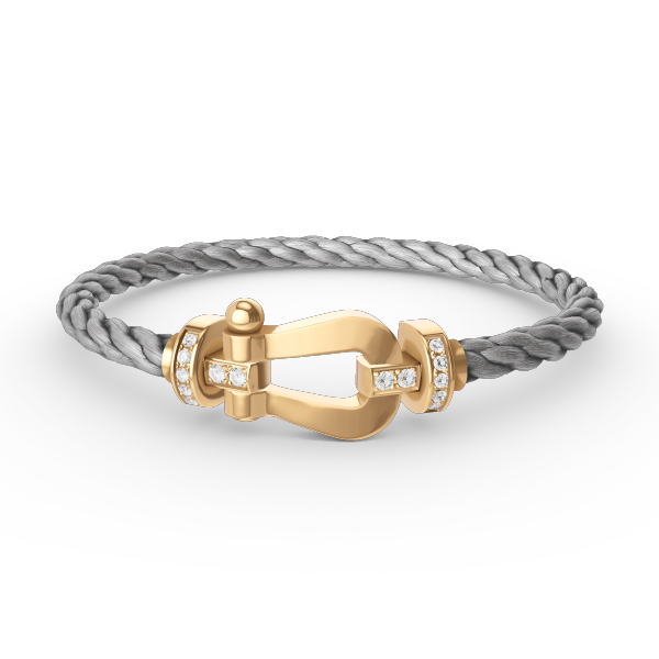 [Marin-Jewelry]FORCE LARGE HORSESHOE HALF DIAMOND BRACELET GOLD