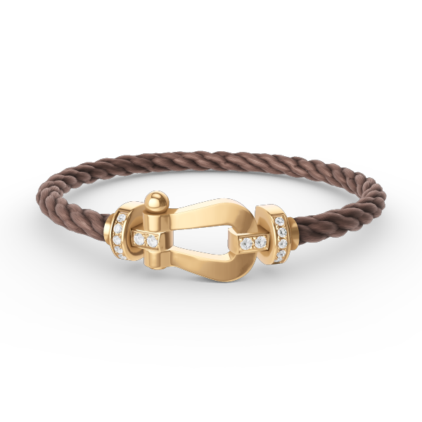 [Marin-Jewelry]FORCE LARGE HORSESHOE HALF DIAMOND BRACELET GOLD