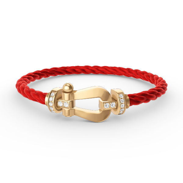 [Marin-Jewelry]FORCE LARGE HORSESHOE HALF DIAMOND BRACELET GOLD
