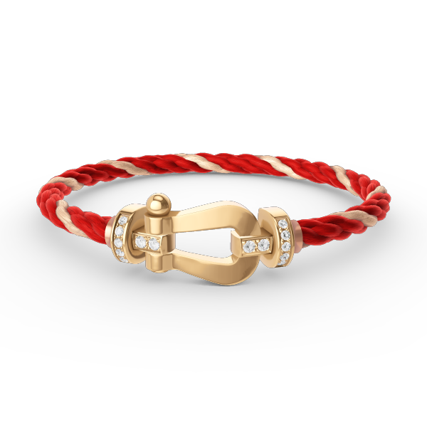 [Marin-Jewelry]FORCE LARGE HORSESHOE HALF DIAMOND BRACELET GOLD