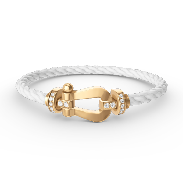 [Marin-Jewelry]FORCE LARGE HORSESHOE HALF DIAMOND BRACELET GOLD