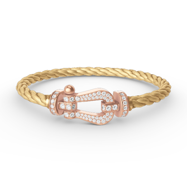 [Marin-Jewelry]FORCE LARGE HORSESHOE FULL DIAMOND BRACELET Marin-Jewelry GOLD