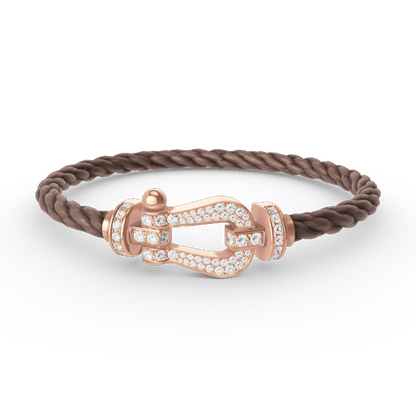 [Marin-Jewelry]FORCE LARGE HORSESHOE FULL DIAMOND BRACELET Marin-Jewelry GOLD
