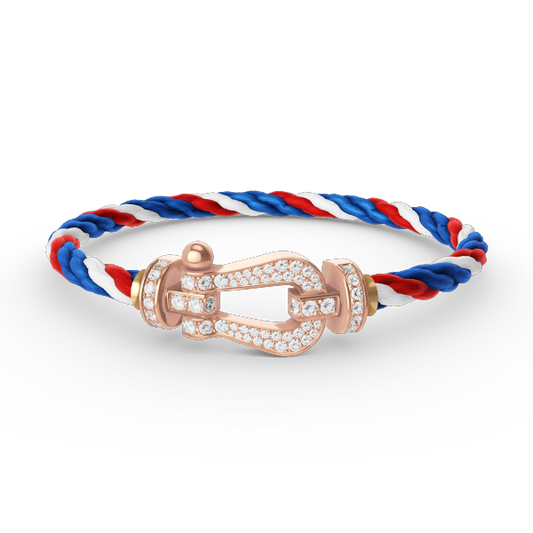 [Marin-Jewelry]FORCE LARGE HORSESHOE FULL DIAMOND BRACELET Marin-Jewelry GOLD
