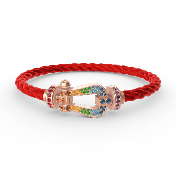 [Marin-Jewelry]FORCE LARGE HORSESHOE  COLORED DIAMOND BRACELET Marin-Jewelry GOLD