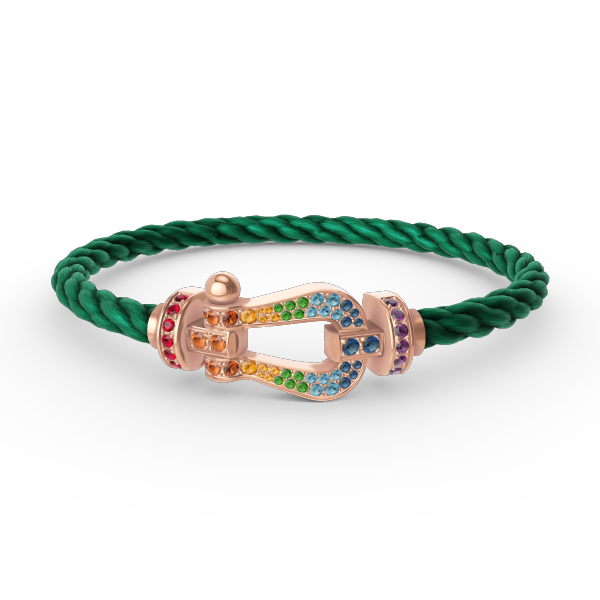 [Marin-Jewelry]FORCE LARGE HORSESHOE  COLORED DIAMOND BRACELET Marin-Jewelry GOLD