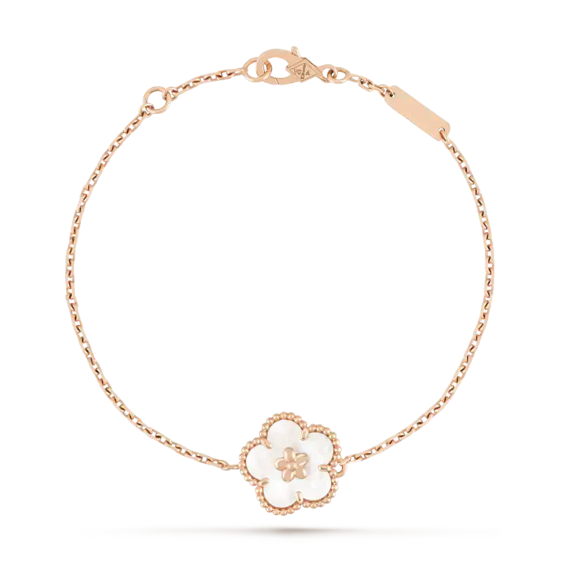 [Marin-Jewelry]LUCKY WHITE MOP PLUM BLOSSOM  BRACELET