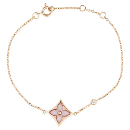 [Marin-Jewelry]STAR 1 DIAMOND PINK GOLD BRACELET