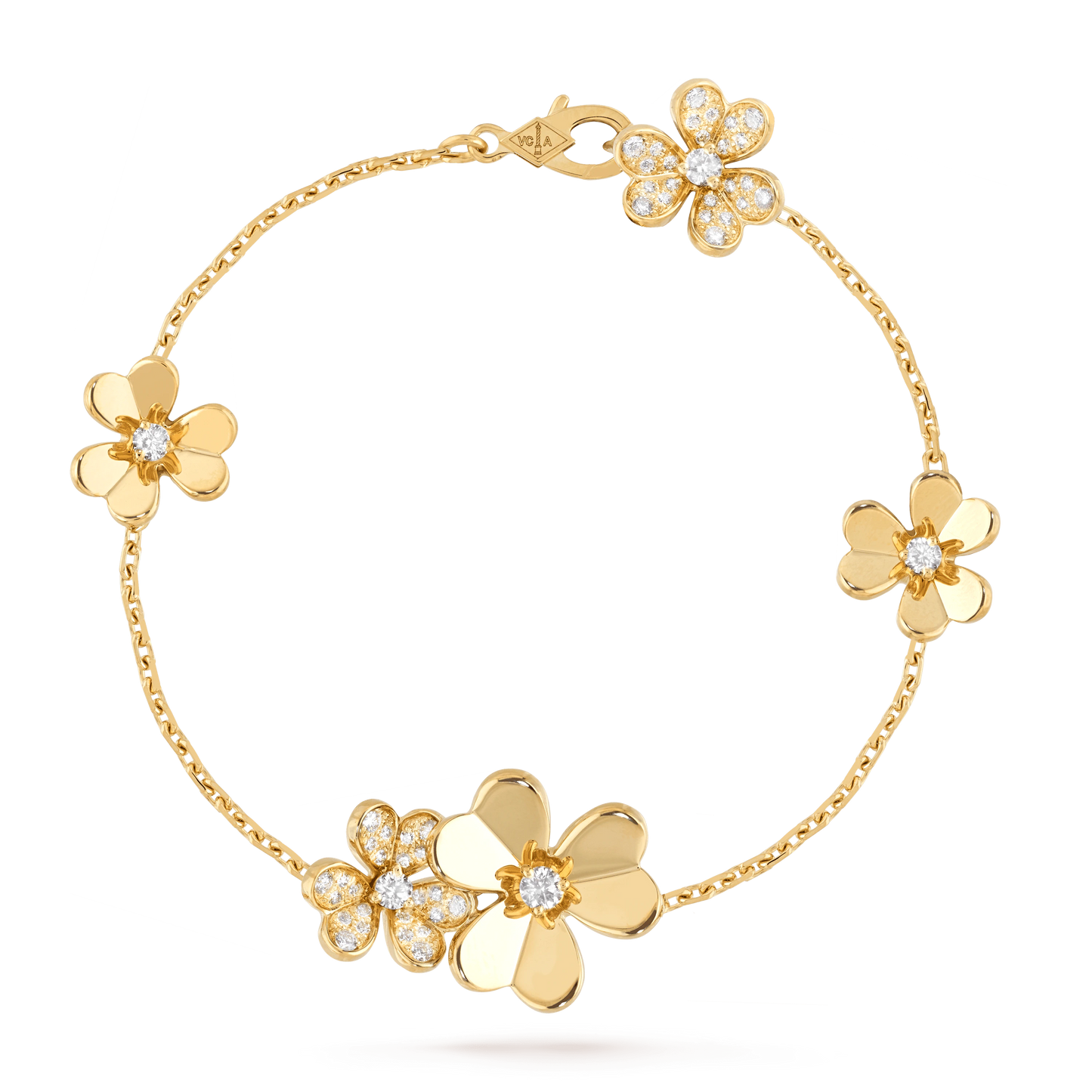[Marin-Jewelry]FRIVOLE GOLD 5 FLOWERS BRACELET