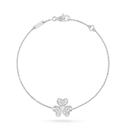 [Marin-Jewelry]FRIVOLE SILVER FLOWER DIAMOND BRACELET
