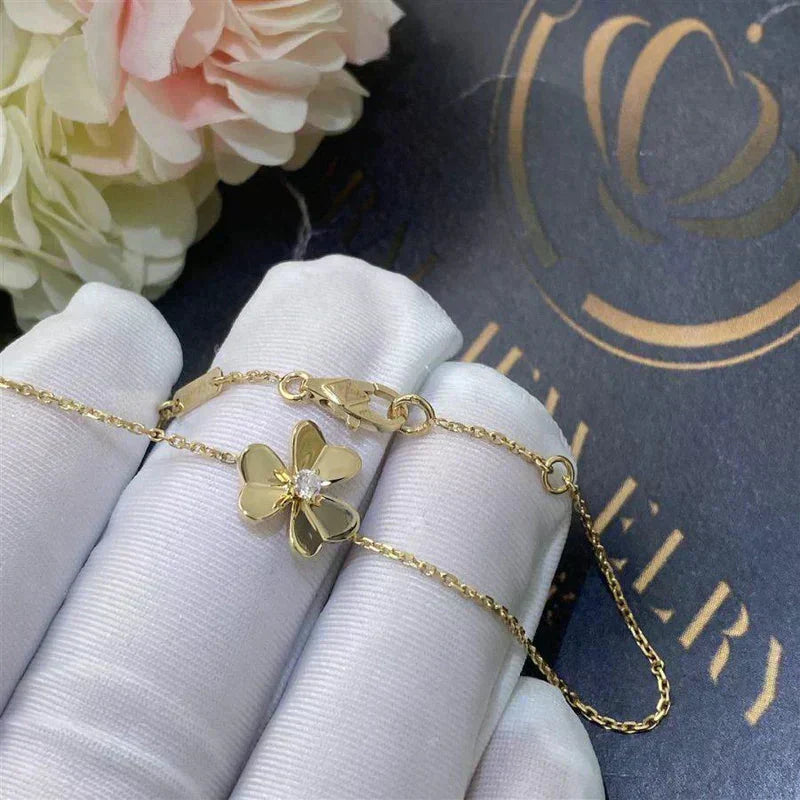 [Marin-Jewelry]FRIVOLE GOLD FLOWER PINK MALACHITE BRACELET
