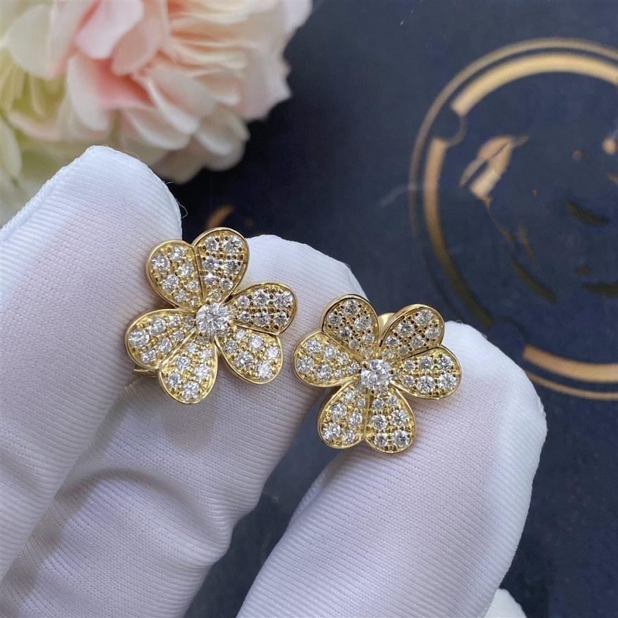 [Marin-Jewelry]FRIVOLE GOLD FLOWER DIAMOND EARRINGS