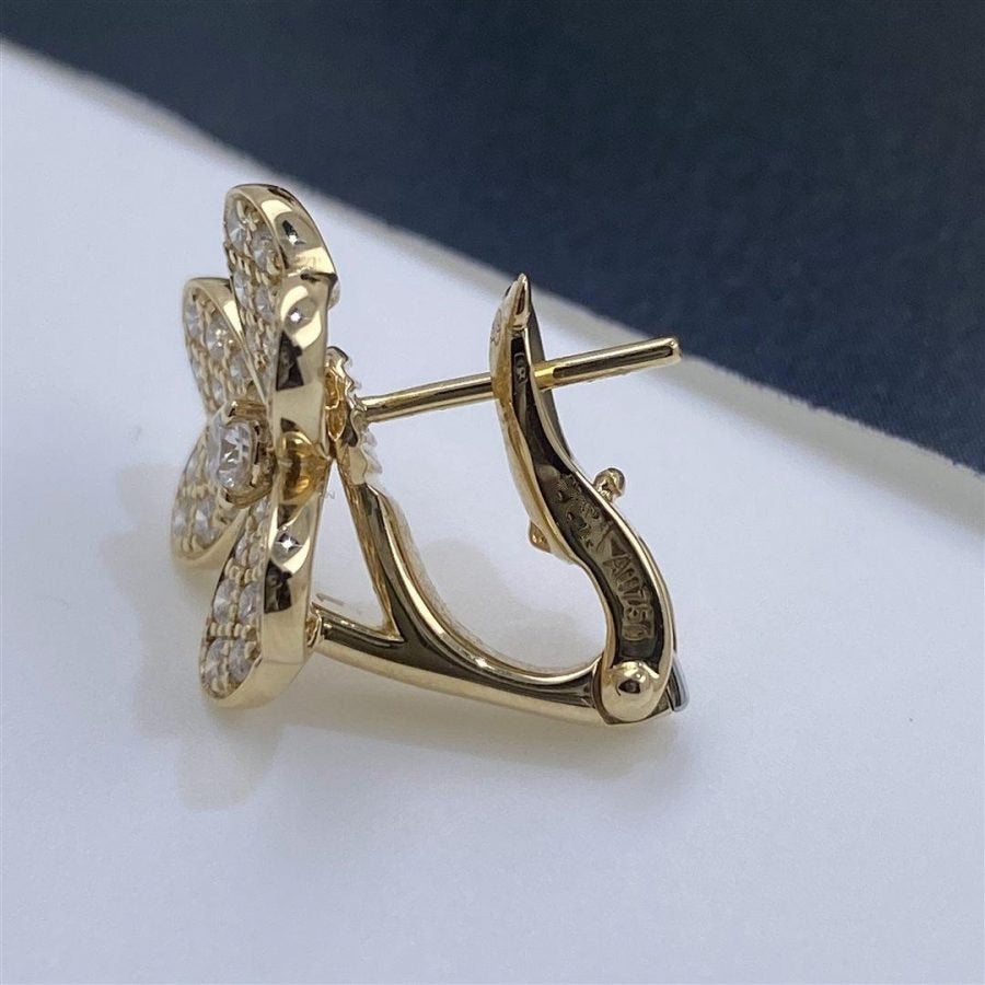 [Marin-Jewelry]FRIVOLE GOLD FLOWER DIAMOND EARRINGS