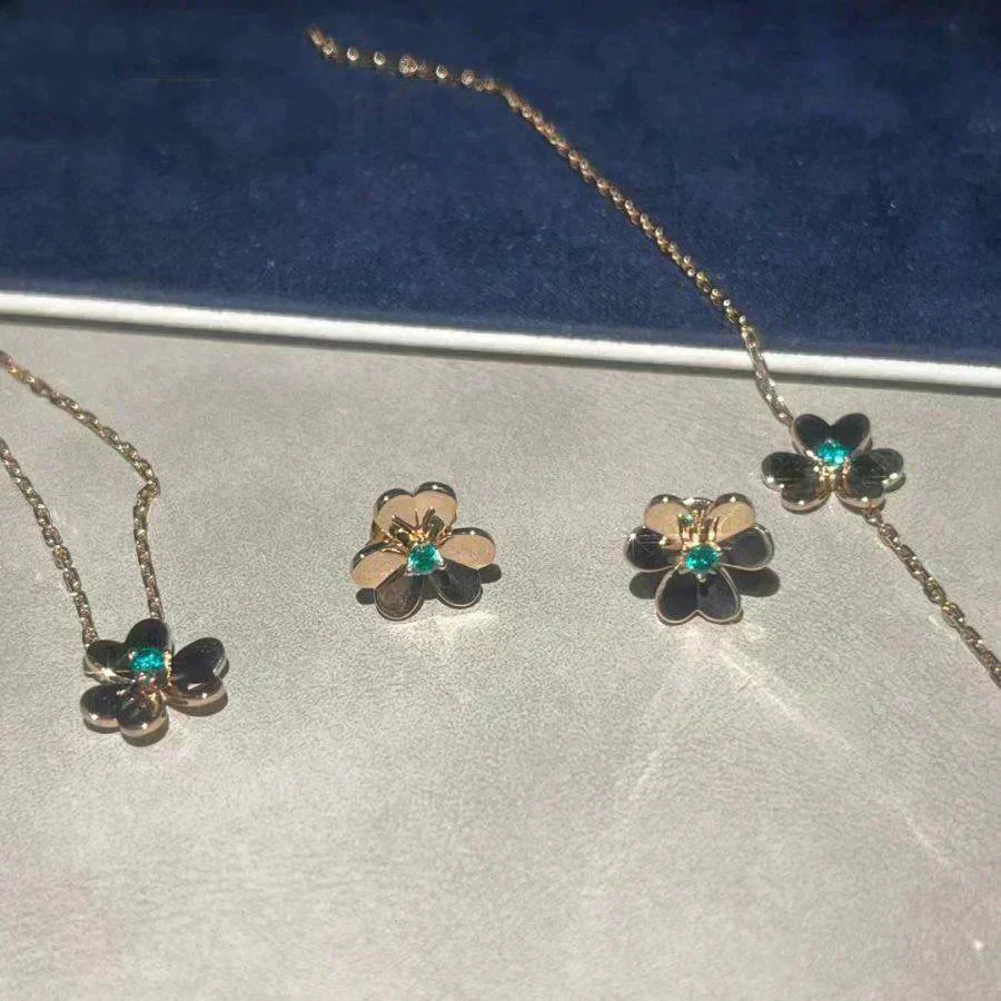 [Marin-Jewelry]FRIVOLE  FLOWER MALACHITE EARRINGS