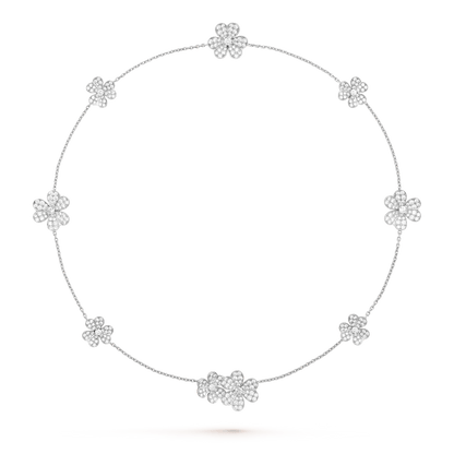 [Marin-Jewelry]FRIVOLE SILVER 9 FLOWERS NECKLACE