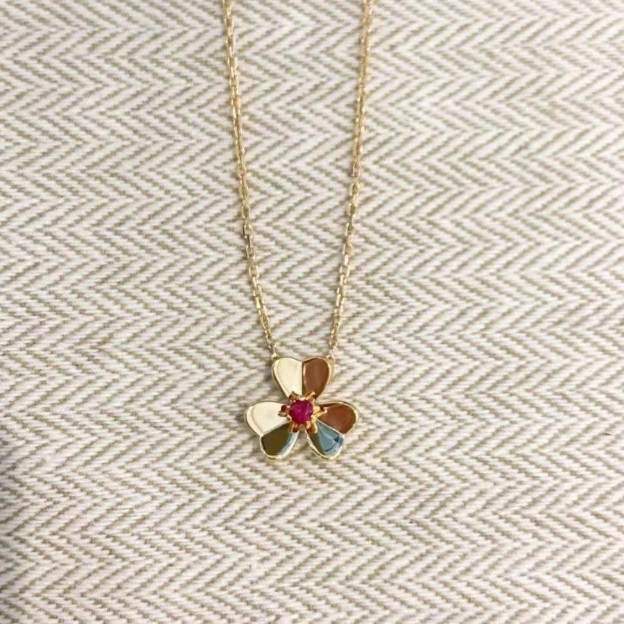 [Marin-Jewelry]FRIVOLE GOLD FLOWER NECKLACE