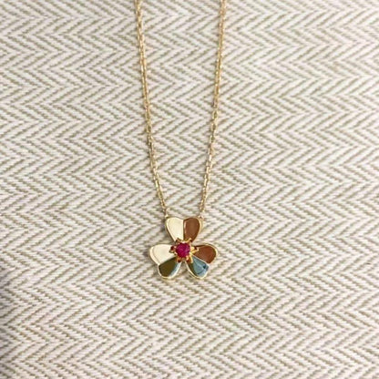 [Marin-Jewelry]FRIVOLE GOLD FLOWER NECKLACE