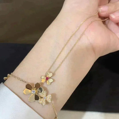[Marin-Jewelry]FRIVOLE GOLD FLOWER NECKLACE