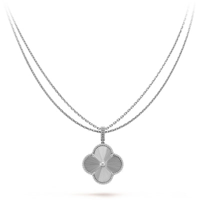 [Marin-Jewelry]CLOVER 25MM SILVER BIG CLOVER NECKLACE