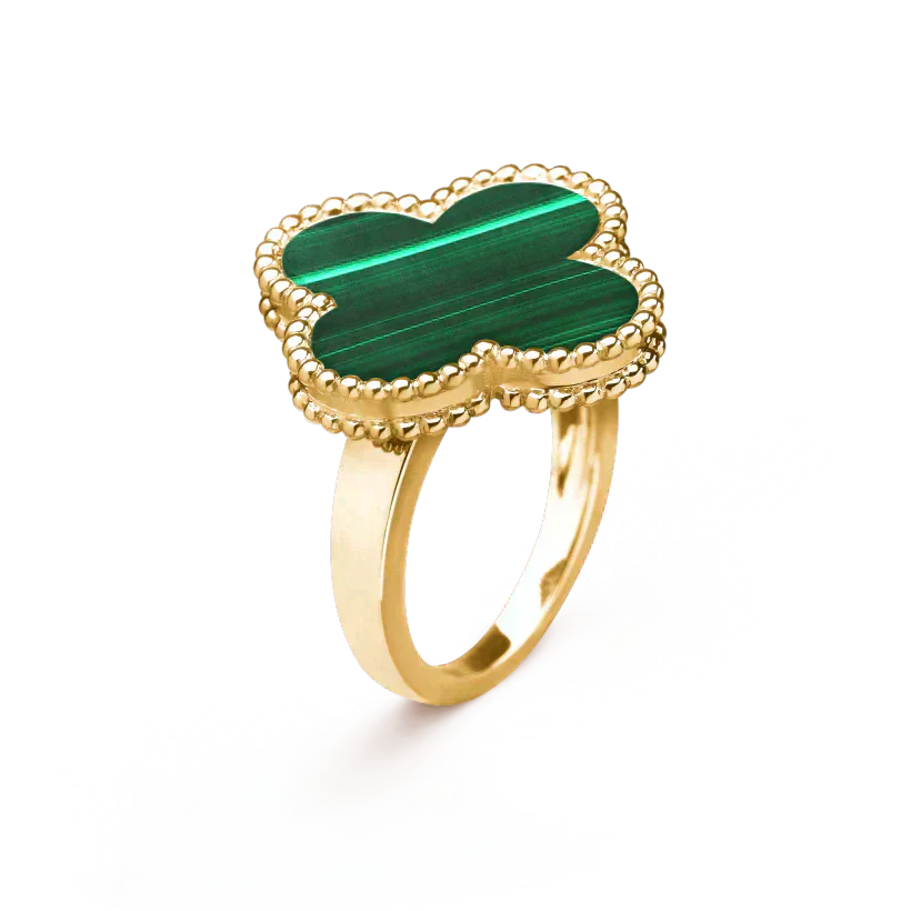 [Marin-Jewelry]CLOVER MALACHITE RING