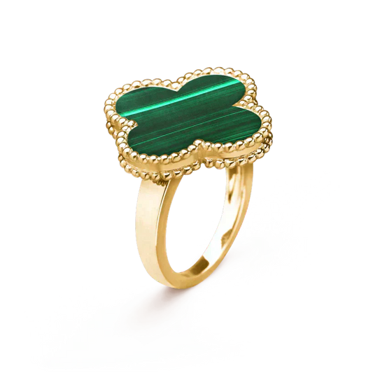 [Marin-Jewelry]CLOVER MALACHITE RING