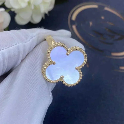 [Marin-Jewelry]CLOVER WHITE MOP RING