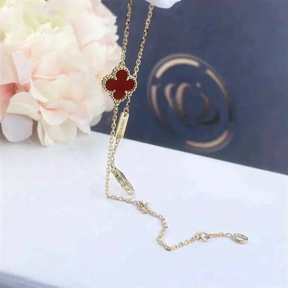 [Marin-Jewelry]CLOVER  CARNELIAN SINGLE FLOWER BRACELET