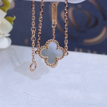 [Marin-Jewelry]CLOVER WHITE MOP SINGLE FLOWER BRACELET