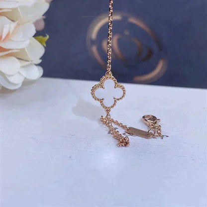[Marin-Jewelry]CLOVER WHITE MOP SINGLE FLOWER BRACELET