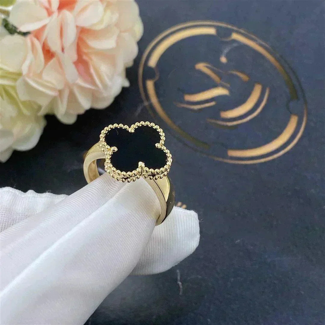 [Marin-Jewelry]CLOVER ONYX RING