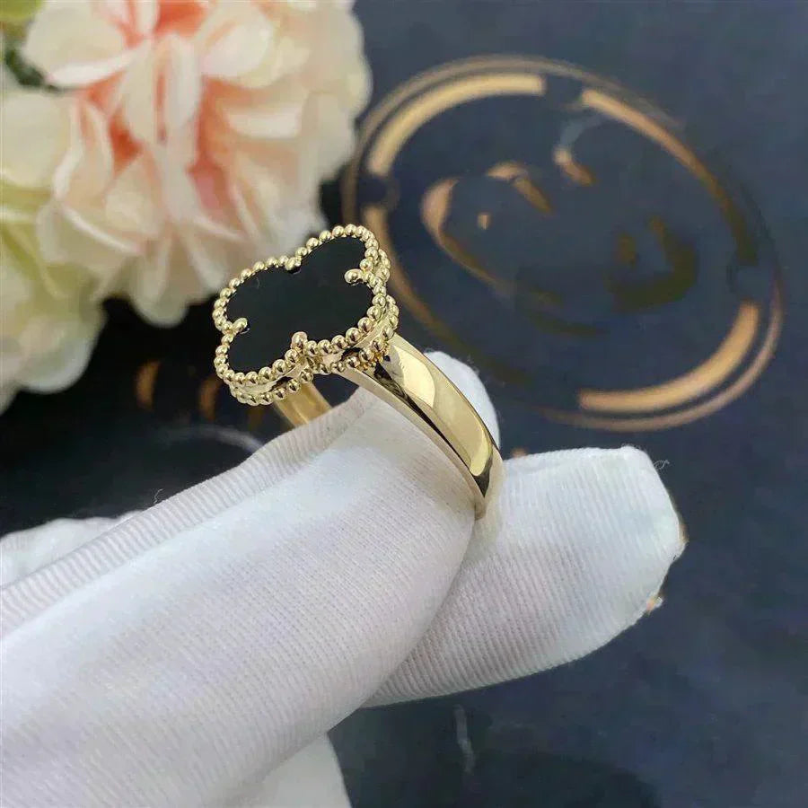[Marin-Jewelry]CLOVER ONYX RING