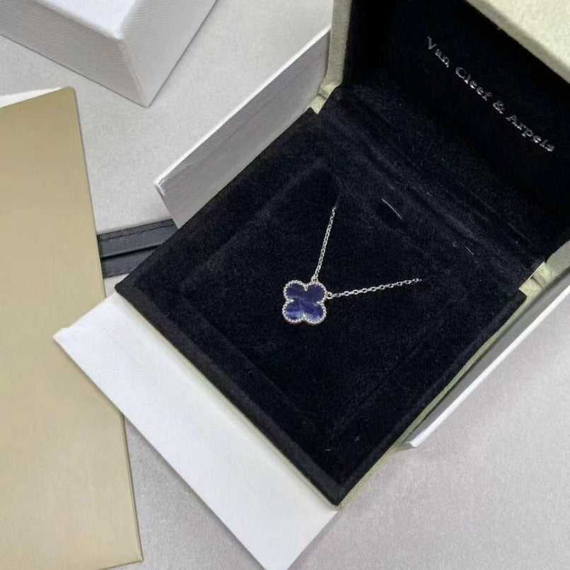[Marin-Jewelry]CLOVER 15MM PIETERSITE NECKLACE SILVER