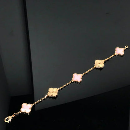 [Marin-Jewelry] CLOVER 5 MOTIFS  PINK MOP BRACELET COLLECTION