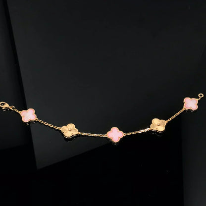 [Marin-Jewelry] CLOVER 5 MOTIFS  PINK MOP BRACELET COLLECTION