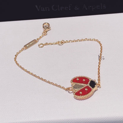 [Marin-Jewelry]LUCKY SPRING 1 MOTIF PINK GOLD BRACELET