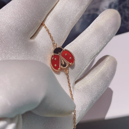 [Marin-Jewelry]LUCKY SPRING 1 MOTIF PINK GOLD BRACELET